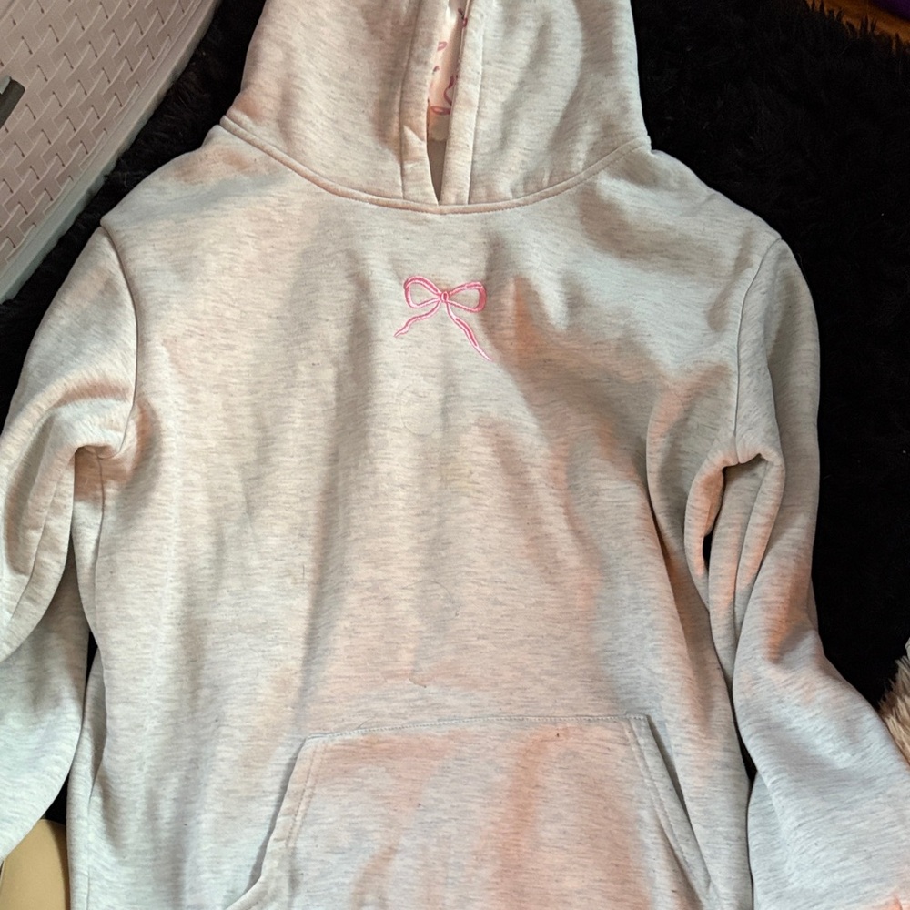 prisana bay pink medium bow hoodie
